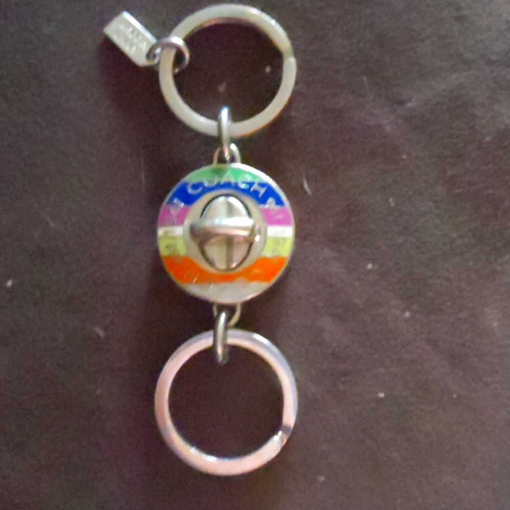 COACH turn lock 2-in-1 Valet key fob/key chain